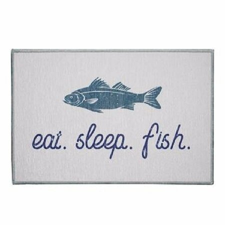PAISAJE 455838 27 x 18 in. Eat Sleep Fish Doormat PA3566227
